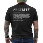 Definition Security S T-Shirt mit Rückendruck