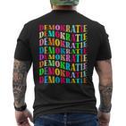 Demokratie Haltung T-Shirt mit Rückendruck