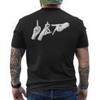 Deutschrap Hip Hop 187 Hand Sign Gesture T-Shirt mit Rückendruck