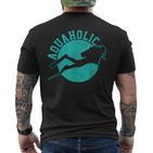 Diver Aquaholic Diving  T-Shirt mit Rückendruck