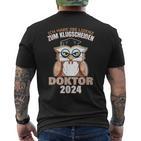 Doctor 2024 Graduation PhD Graduation Party Doctorate T-Shirt mit Rückendruck