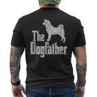 The Dogfather Akita Inu Dog Silhouette T-Shirt mit Rückendruck