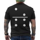 Domino Stein 2Ã4 Tile Stone Carnival Costume T-Shirt mit Rückendruck