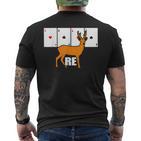 Double Head Card Game Re T-Shirt mit Rückendruck