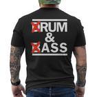 Drum & Bass Rum & Ass Rave Party Edm Dj House Music T-Shirt mit Rückendruck