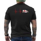 Emergency Car Heartbeat Ekg Pulse Ambulance Driver Rescuer T-Shirt mit Rückendruck