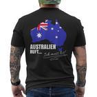 Emigration Australia Farewell Must Have Gadgets Emigrant T-Shirt mit Rückendruck