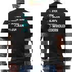 Essen Schlafen Zocken Wiederholen Gaming Zocker T-Shirt mit Rückendruck