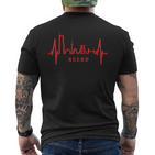 Essen Skyline Heartbeat Ruhrpott Fan Heart Love Essen T-Shirt mit Rückendruck