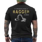 Excavator Driver Born To Excavator To Drive T-Shirt mit Rückendruck