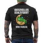 Fabian Official Sleep Personalised T-Shirt mit Rückendruck