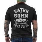 Father Son Best Friends For Life Slogan Fiste T-Shirt mit Rückendruck