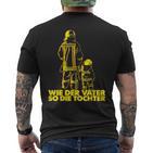 Firefighter Boys' Like Der Fater So Die Dochter T-Shirt mit Rückendruck