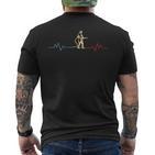 Fireman Heartbeat Fire Brigade Sayings T-Shirt mit Rückendruck