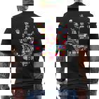 Flaggen Der Welt Handprint Travel Anti Racism T-Shirt mit Rückendruck