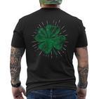 Four-Leaf Clover Ireland Lucky Charm T-Shirt mit Rückendruck