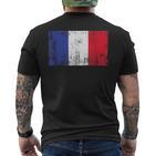 France Flag French Flag Football Fan T-Shirt mit Rückendruck