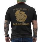 Bodybuilder Training Ich Name Mich Machine T-Shirt mit Rückendruck