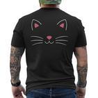 Cat Face Costume For Carnival And Fancy Dress T-Shirt mit Rückendruck