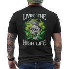 Kiffer Marijuana Hemp Grass Cannabis T-Shirt mit Rückendruck