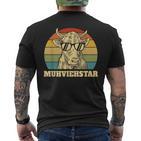 Muhviehstar Moviestar Cow Cow Cow Cattle Farmer T-Shirt mit Rückendruck