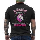 People Costume Unicorn For Carnival Fancy Dress T-Shirt mit Rückendruck