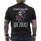 Gaming Ich Kann Dich Nicht Hören Ich Zocke Faultier T-Shirt mit Rückendruck