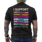 Gay Pride Lgbt Support Trans Pan Lesbian Bi Equality T-Shirt mit Rückendruck