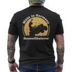 With German Lawnmower Lawn Mowing T-Shirt mit Rückendruck