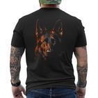 German Shepherd Graphic Pet Illustration Dog German Shepherd T-Shirt mit Rückendruck