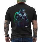 Gorilla Monkey Gym Wear Bodybuilding Workout Motivation T-Shirt mit Rückendruck