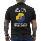 Gran Canaria Flag Travel T-Shirt mit Rückendruck