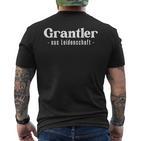 Grantler Aus Passion Bayern Gaudi Mouthart Dialect T-Shirt mit Rückendruck