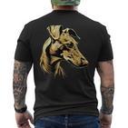 Greyhound Dog Love Greyhound Greyhound T-Shirt mit Rückendruck