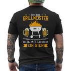 Grillmeister Hol Mir Ein Bier Grillmeister Hol T-Shirt mit Rückendruck