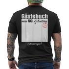 Guest Book 50Th Birthday Please Enter T-Shirt mit Rückendruck