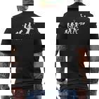Handball Evolution Fun Handball Player Handballer T-Shirt mit Rückendruck