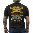 Handwerker Hourly Sale T-Shirt mit Rückendruck