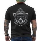 Hardy Bear With Hat Ski Snowboard Ski Party Winter T-Shirt mit Rückendruck