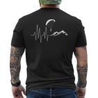 Heartbeat Skydive Paraglider Parachute Jumping T-Shirt mit Rückendruck