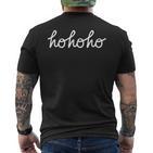 Hohoho Weihnachten Handwriting T-Shirt mit Rückendruck