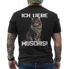 Ich Liebe Muschis I Love T-Shirt mit Rückendruck