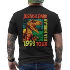 Jusrassic Park Isla Nublar 1993 Tour Poster T-Shirt mit Rückendruck