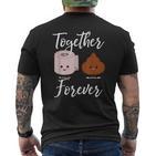 Kacke Together Forever Toilet Roll Poop T-Shirt mit Rückendruck