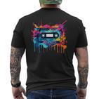 Kassetten 80Er 90Er Kassette Musik Musiker Dj T-Shirt mit Rückendruck