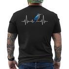 Kingfisher Heartbeat  Great Bird Watch T-Shirt mit Rückendruck