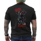 Krampus Is Coming Lauf Wenn Du Kannst T-Shirt mit Rückendruck