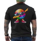 Led 70S Disco Ball Dabbing Sunglasses Nightclub Dance Party T-Shirt mit Rückendruck