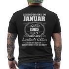 Legends Was Born In January 1965 60Th Birthday Man T-Shirt mit Rückendruck