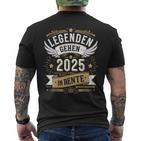 Legends Go 2025 In Retirement Pensioner T-Shirt mit Rückendruck